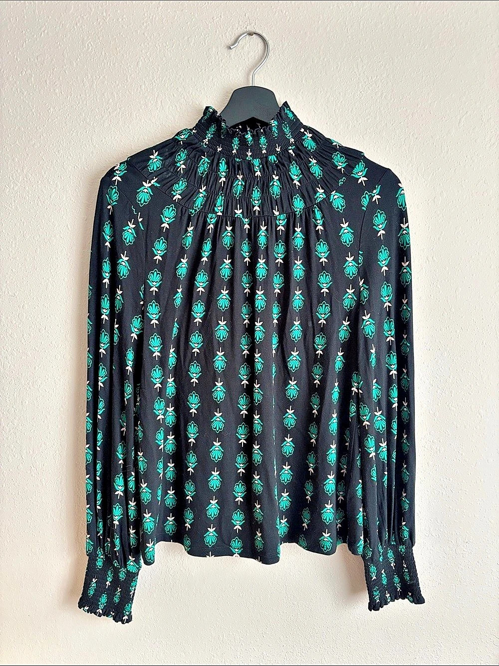 Boden Connie Floral Jersey Top Size 6